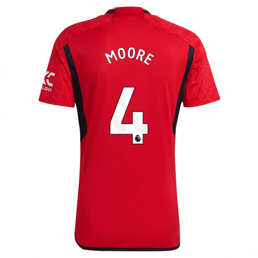 Kobiety Jade Moore #4 Czerwony Domowa Koszulka 2023/24 Koszulki Klubowe