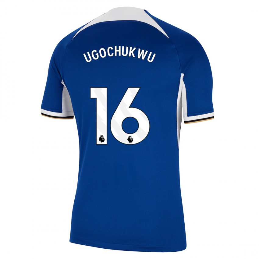 Kobiety Lesley Ugochukwu #16 Niebieski Domowa Koszulka 2023/24 Koszulki Klubowe