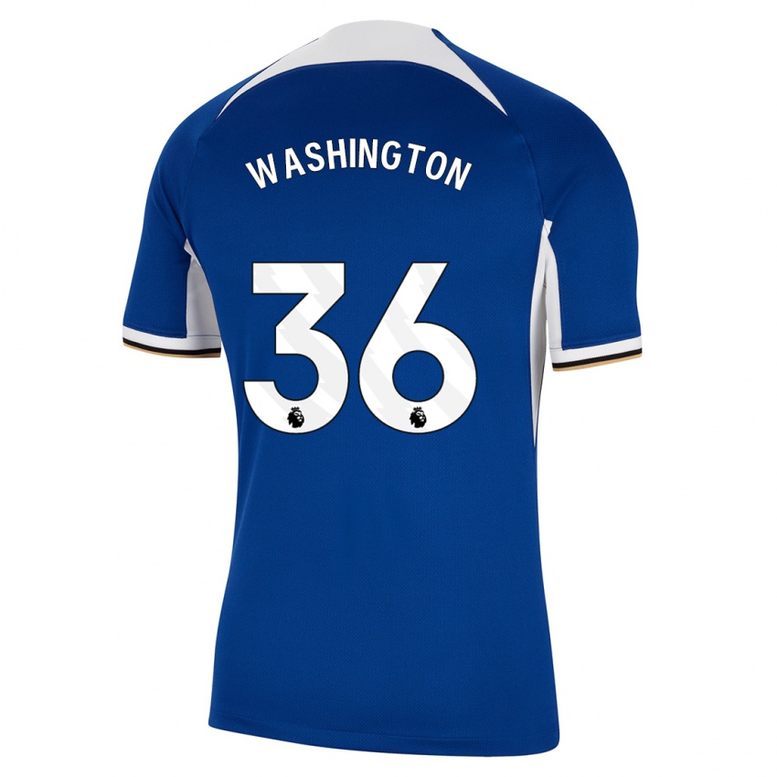 Kobiety Deivid Washington #36 Niebieski Domowa Koszulka 2023/24 Koszulki Klubowe