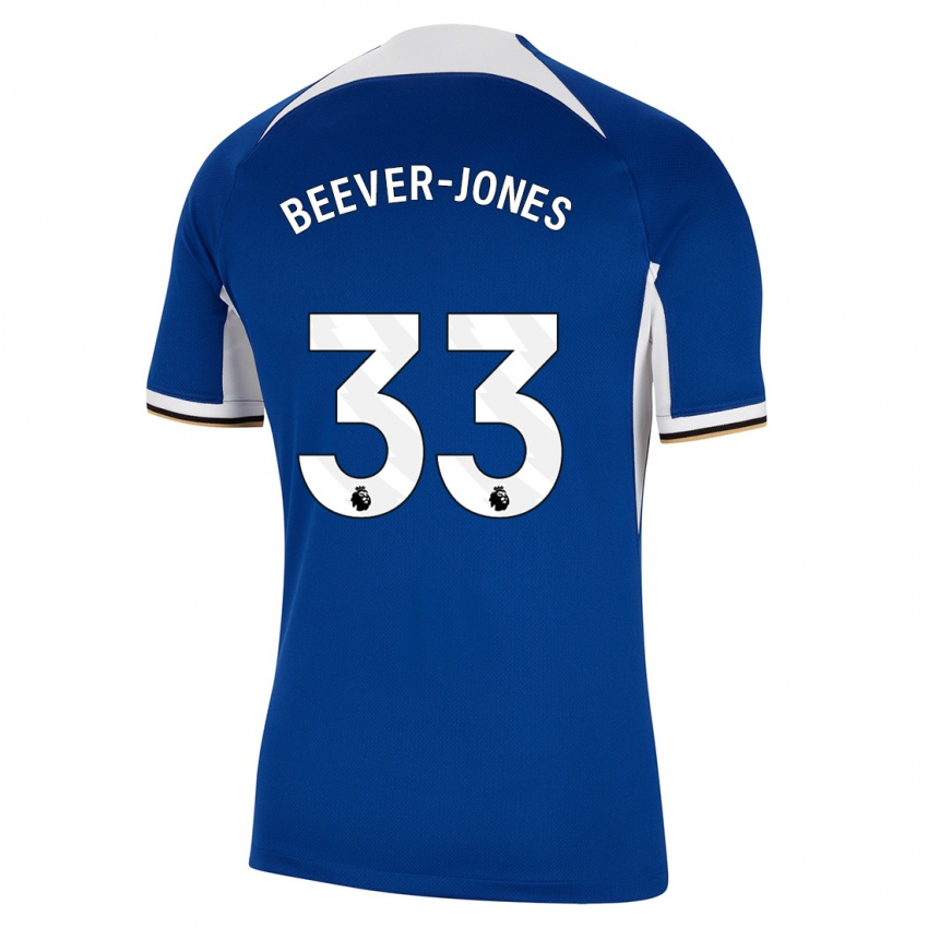 Kobiety Aggie Beever-Jones #33 Niebieski Domowa Koszulka 2023/24 Koszulki Klubowe