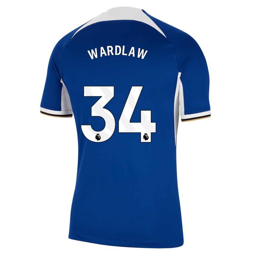 Kobiety Charlotte Wardlaw #34 Niebieski Domowa Koszulka 2023/24 Koszulki Klubowe