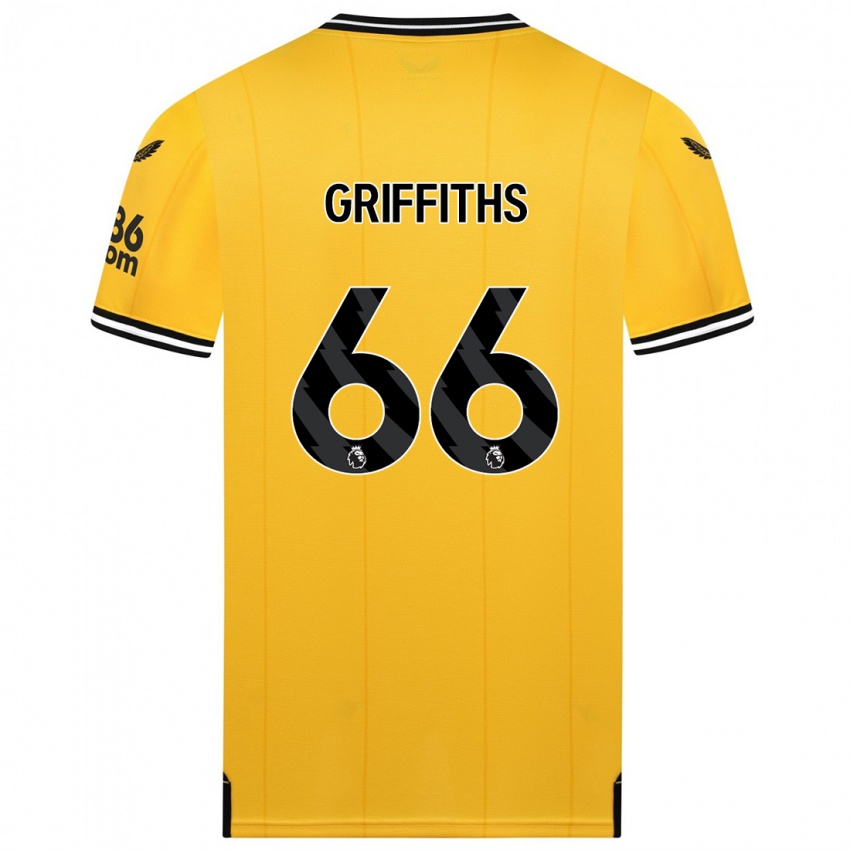 Kobiety Harvey Griffiths #66 Żółty Domowa Koszulka 2023/24 Koszulki Klubowe