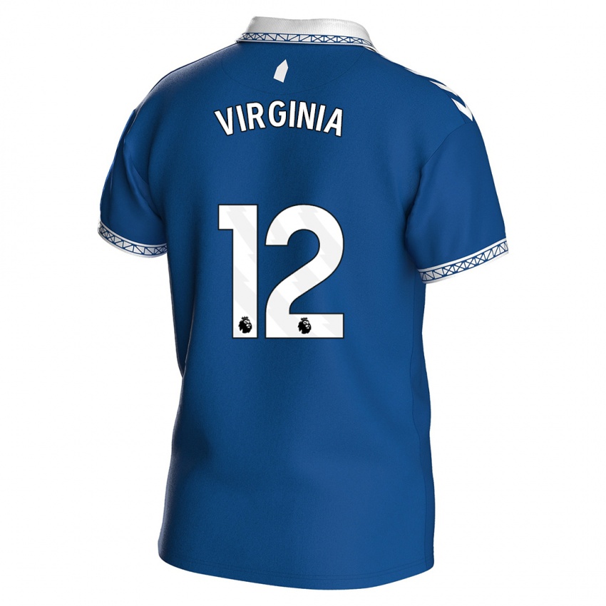 Kobiety Joao Virginia #12 Królewski Niebieski Domowa Koszulka 2023/24 Koszulki Klubowe