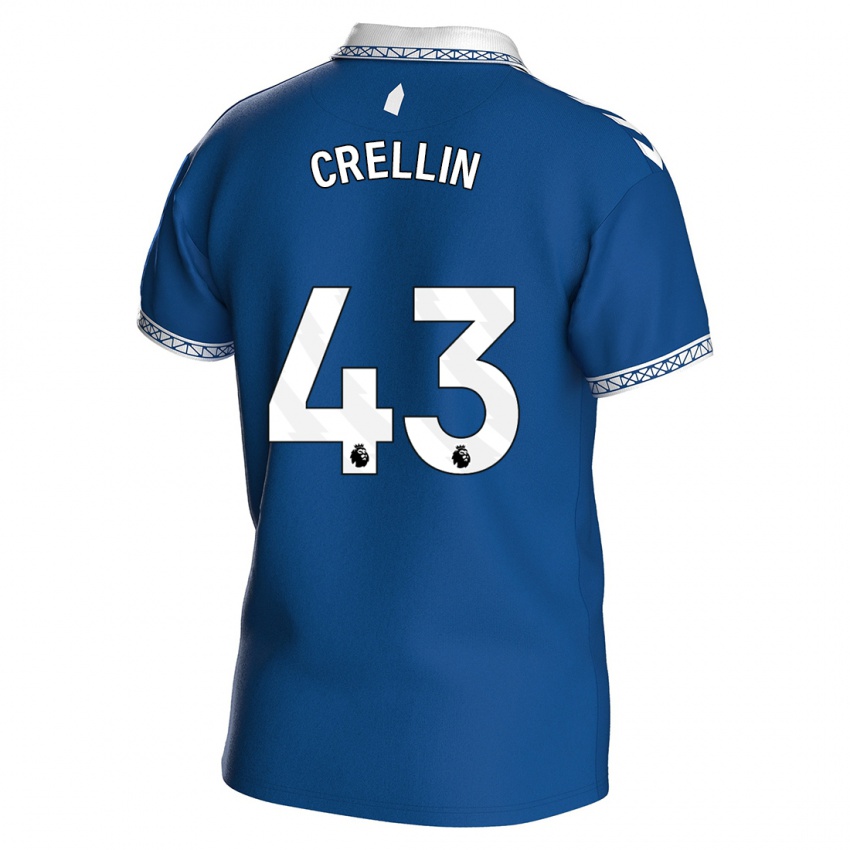Kobiety Billy Crellin #43 Królewski Niebieski Domowa Koszulka 2023/24 Koszulki Klubowe