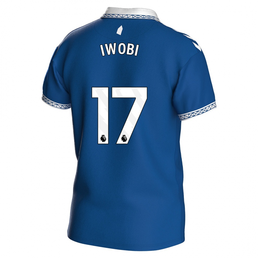 Kobiety Alex Iwobi #17 Królewski Niebieski Domowa Koszulka 2023/24 Koszulki Klubowe