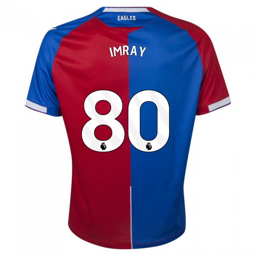 Kobiety Danny Imray #80 Czerwony Niebieski Domowa Koszulka 2023/24 Koszulki Klubowe