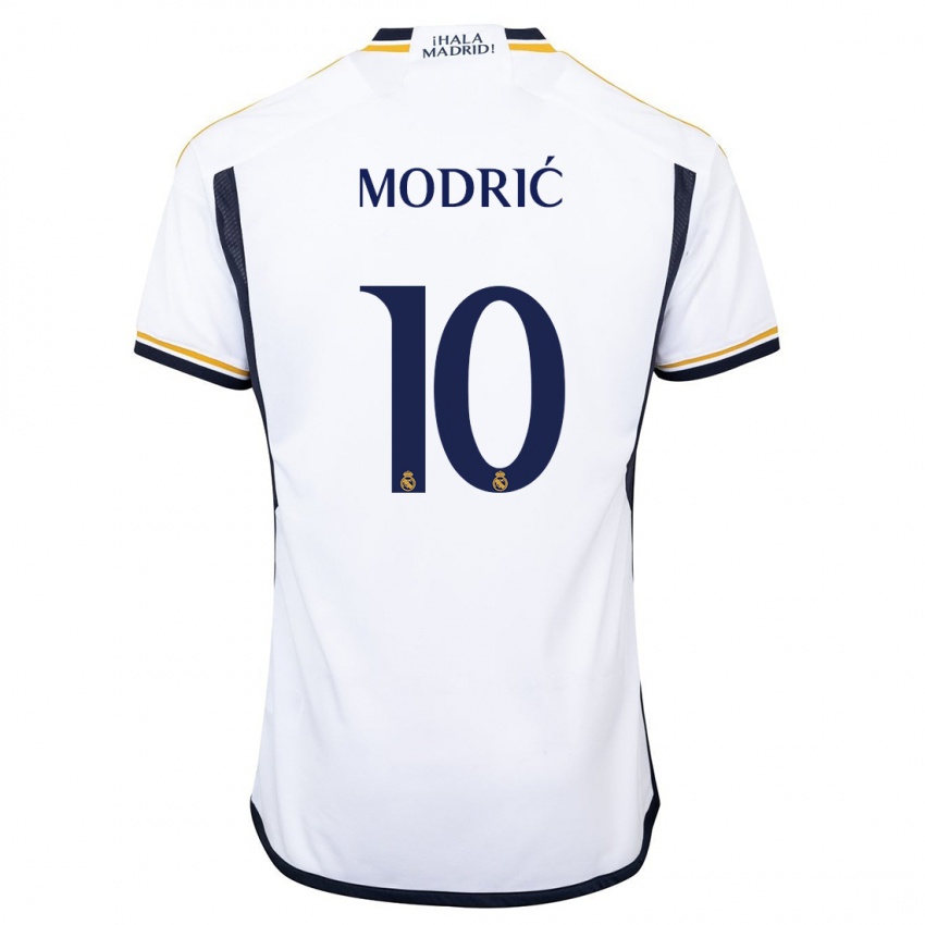 Kobiety Luka Modric #10 Biały Domowa Koszulka 2023/24 Koszulki Klubowe
