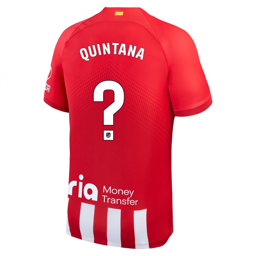 Kobiety Nacho Quintana #0 Czerwony Biały Domowa Koszulka 2023/24 Koszulki Klubowe