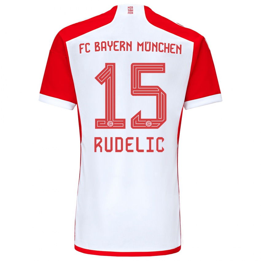 Kobiety Ivana Rudelic #15 Czerwony Biały Domowa Koszulka 2023/24 Koszulki Klubowe