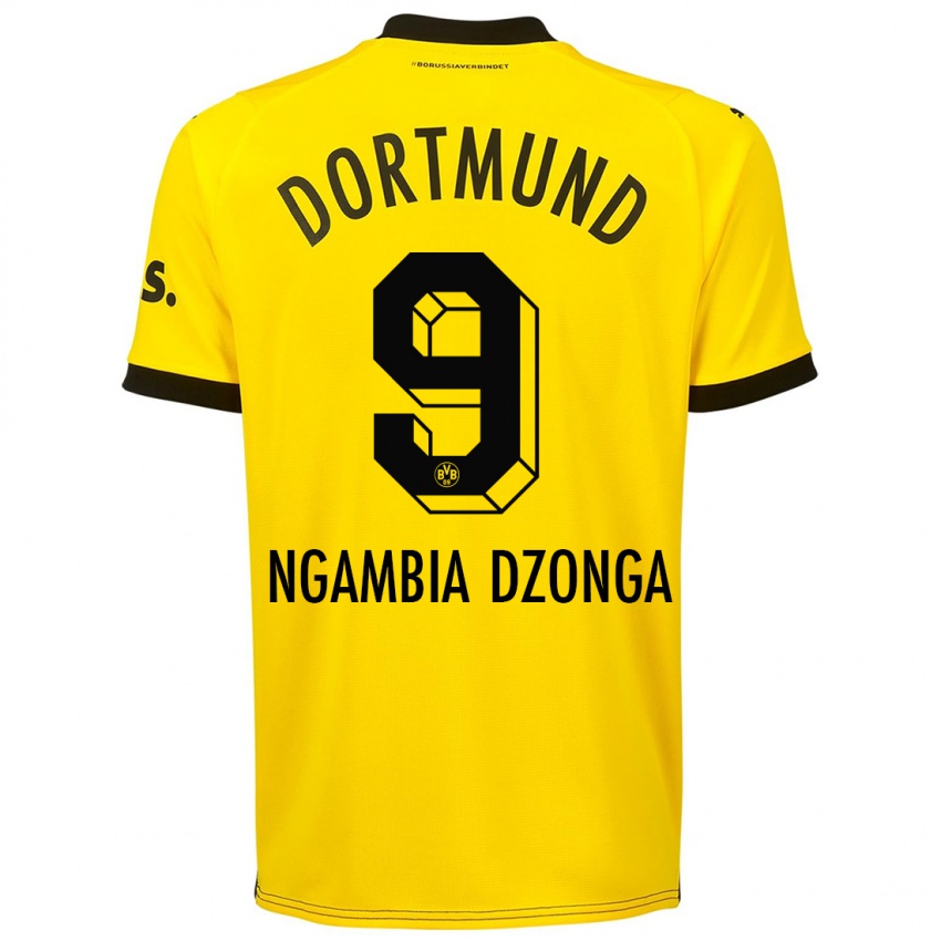 Kobiety Diego Ngambia Dzonga #9 Żółty Domowa Koszulka 2023/24 Koszulki Klubowe