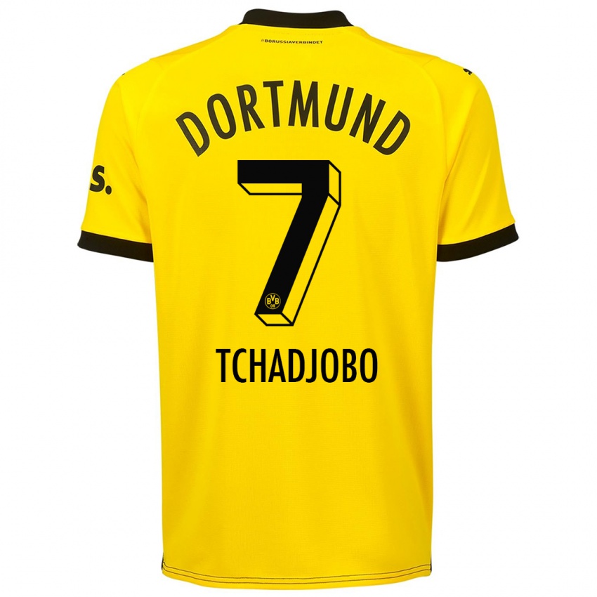 Kobiety Dia Tchadjobo #7 Żółty Domowa Koszulka 2023/24 Koszulki Klubowe