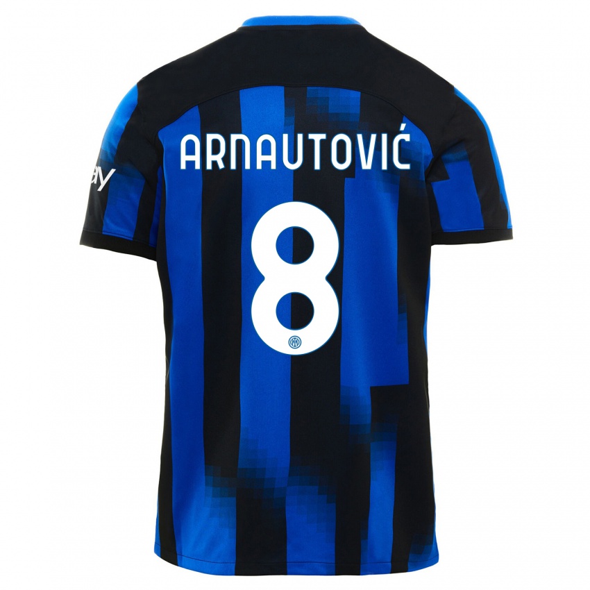 Kobiety Marko Arnautovic #8 Czarno-Niebieski Domowa Koszulka 2023/24 Koszulki Klubowe