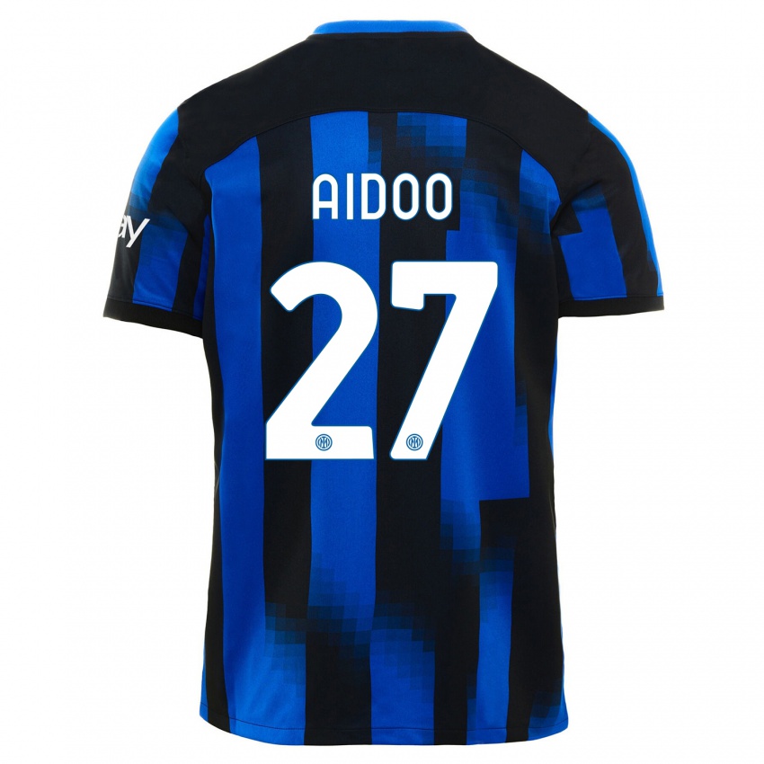 Kobiety Mike Aidoo #27 Czarno-Niebieski Domowa Koszulka 2023/24 Koszulki Klubowe