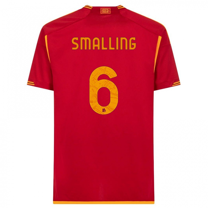 Kobiety Chris Smalling #6 Czerwony Domowa Koszulka 2023/24 Koszulki Klubowe