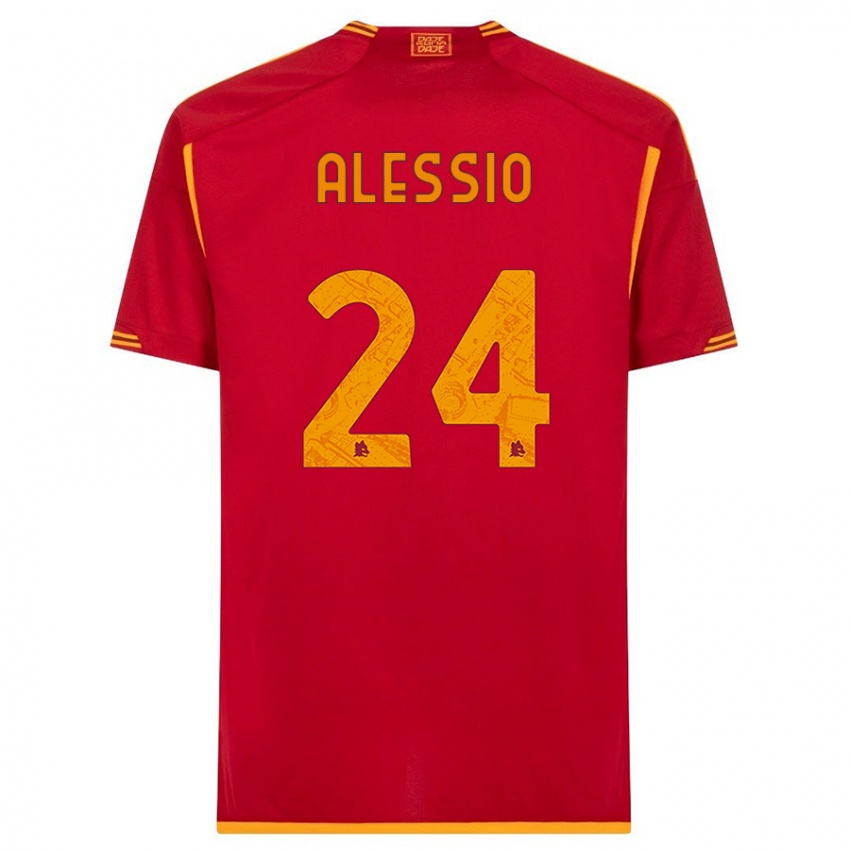 Kobiety Filippo Alessio #24 Czerwony Domowa Koszulka 2023/24 Koszulki Klubowe