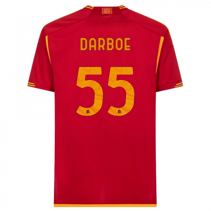 Kobiety Ebrima Darboe #55 Czerwony Domowa Koszulka 2023/24 Koszulki Klubowe