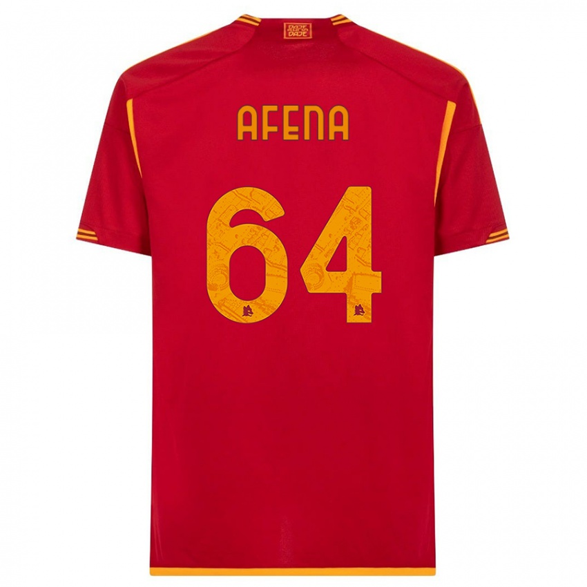 Kobiety Felix Afena-Gyan #64 Czerwony Domowa Koszulka 2023/24 Koszulki Klubowe