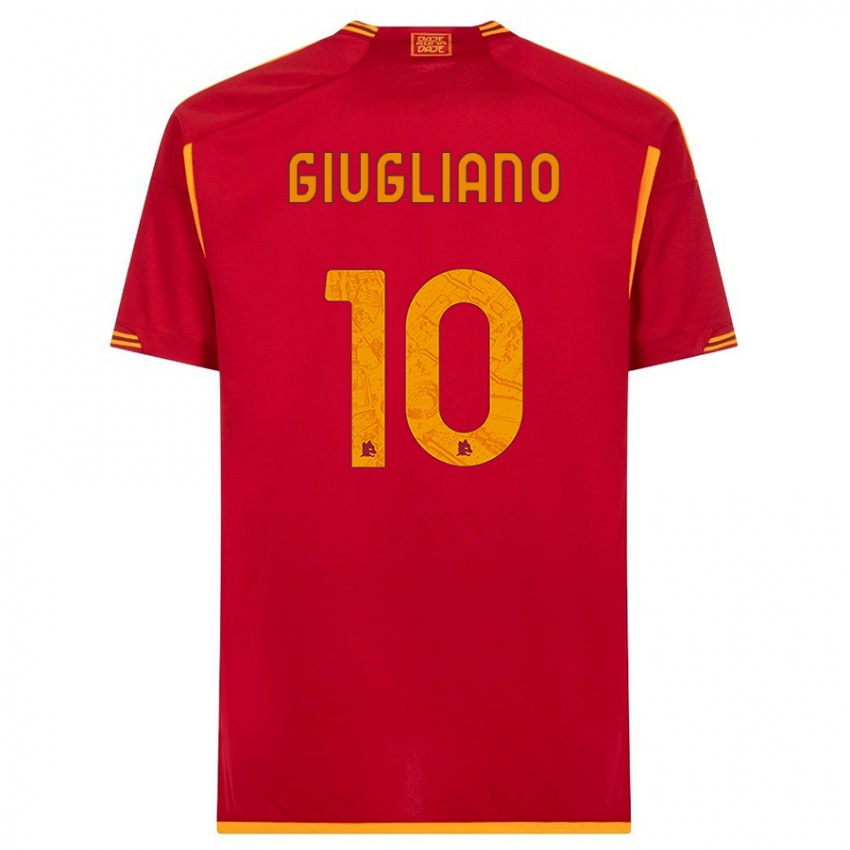 Kobiety Manuela Giugliano #10 Czerwony Domowa Koszulka 2023/24 Koszulki Klubowe