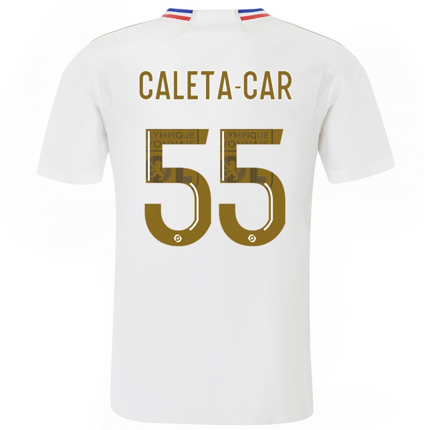 Kobiety Duje Caleta-Car #55 Biały Domowa Koszulka 2023/24 Koszulki Klubowe