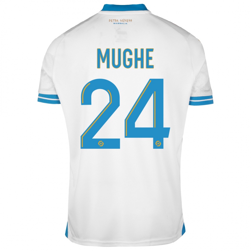 Kobiety François Mughe #24 Biały Domowa Koszulka 2023/24 Koszulki Klubowe