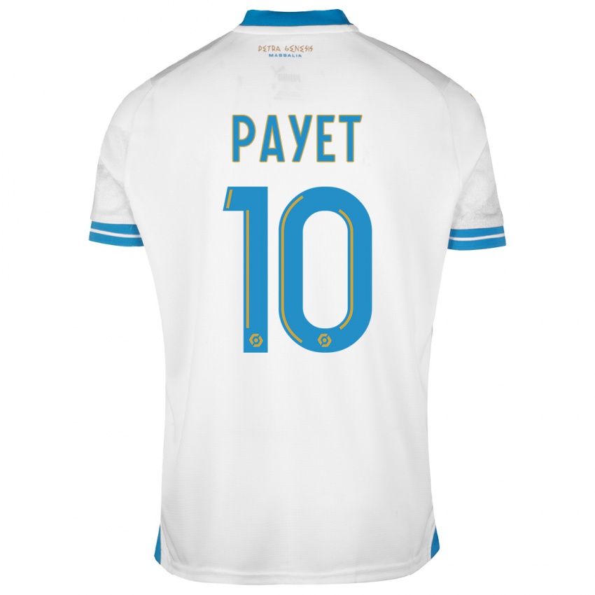 Kobiety Dimitri Payet #10 Biały Domowa Koszulka 2023/24 Koszulki Klubowe
