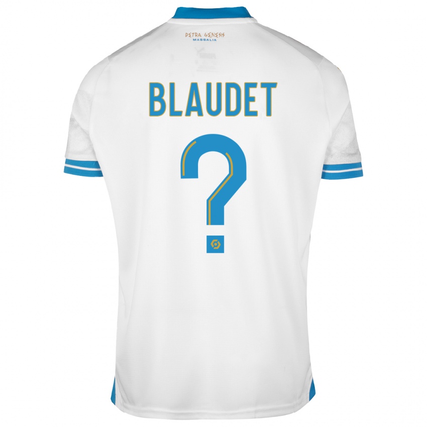Kobiety David Blaudet #0 Biały Domowa Koszulka 2023/24 Koszulki Klubowe