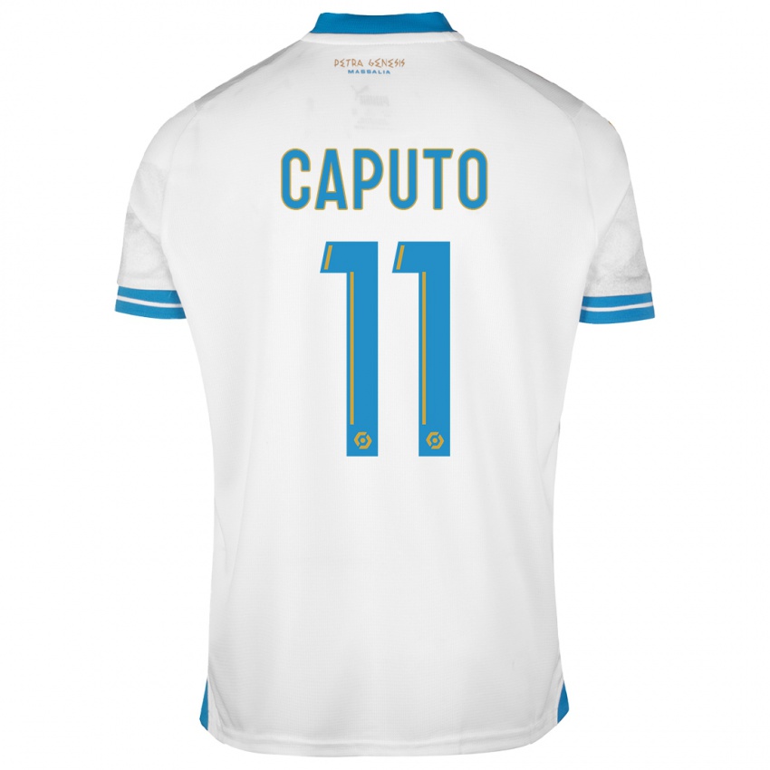 Kobiety Cindy Caputo #11 Biały Domowa Koszulka 2023/24 Koszulki Klubowe