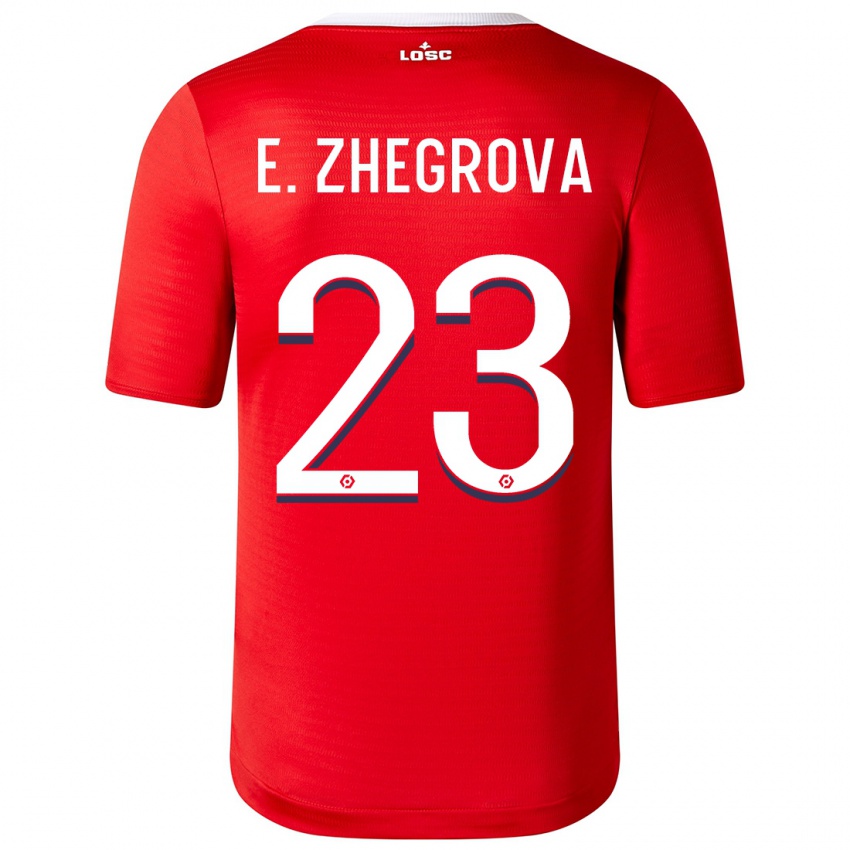 Kobiety Edon Zhegrova #23 Czerwony Domowa Koszulka 2023/24 Koszulki Klubowe