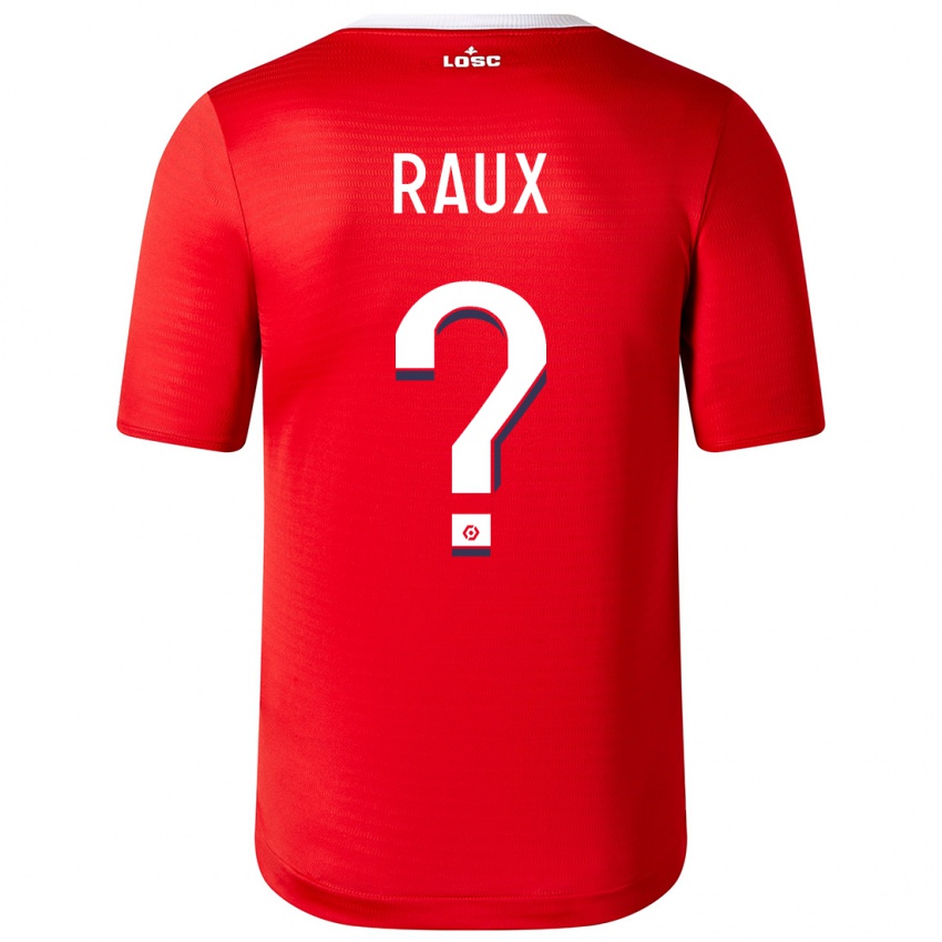 Kobiety Jules Raux #0 Czerwony Domowa Koszulka 2023/24 Koszulki Klubowe
