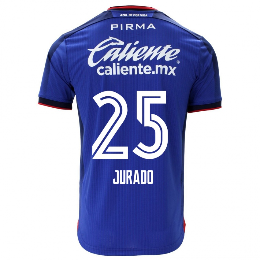 Kobiety Sebastian Jurado #25 Niebieski Domowa Koszulka 2023/24 Koszulki Klubowe