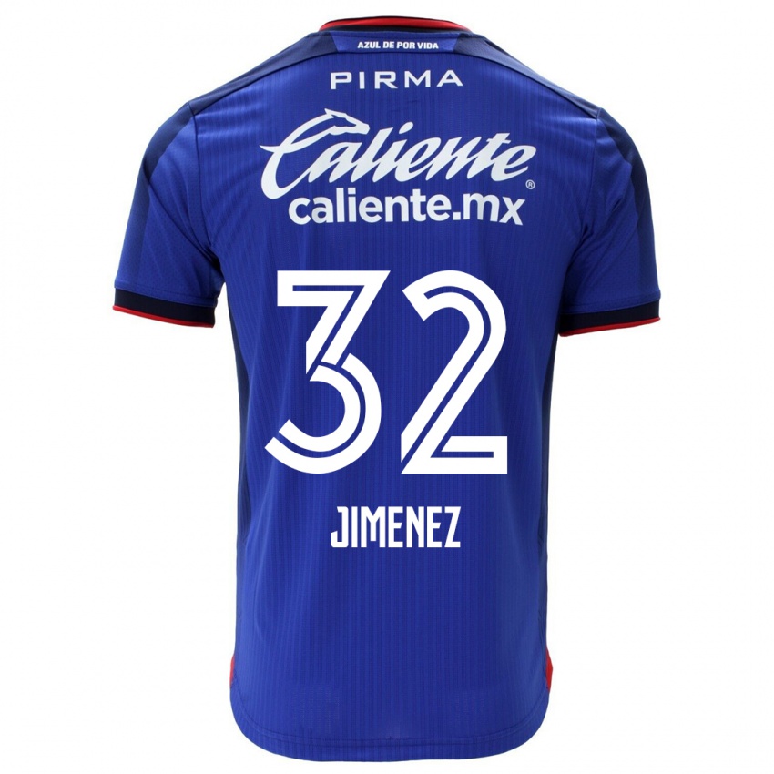 Kobiety Cristian Jimenez #32 Niebieski Domowa Koszulka 2023/24 Koszulki Klubowe