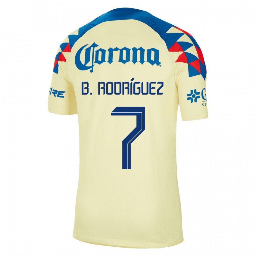 Kobiety Brian Rodríguez #7 Żółty Domowa Koszulka 2023/24 Koszulki Klubowe