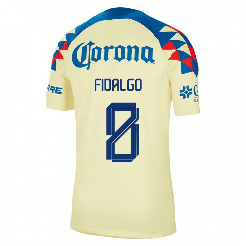 Kobiety Alvaro Fidalgo #8 Żółty Domowa Koszulka 2023/24 Koszulki Klubowe