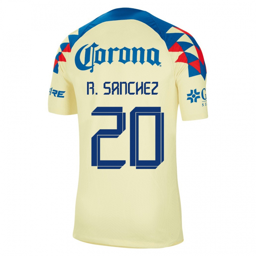 Kobiety Richard Sanchez #20 Żółty Domowa Koszulka 2023/24 Koszulki Klubowe