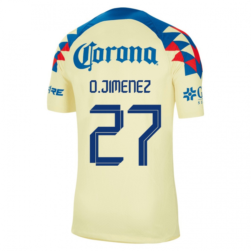 Kobiety Oscar Jimenez #27 Żółty Domowa Koszulka 2023/24 Koszulki Klubowe