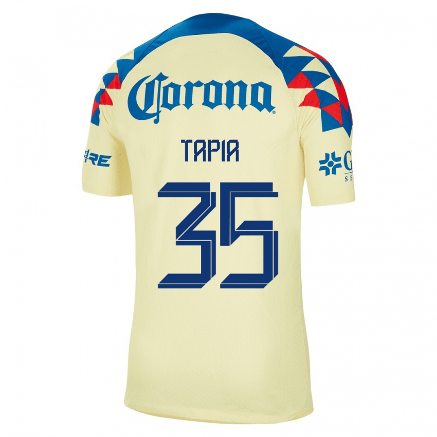 Kobiety Fernando Tapia #35 Żółty Domowa Koszulka 2023/24 Koszulki Klubowe