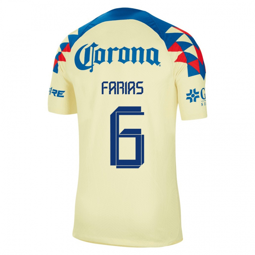 Kobiety Janelly Farias #6 Żółty Domowa Koszulka 2023/24 Koszulki Klubowe