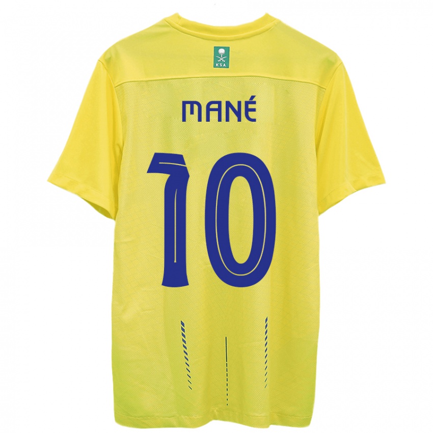 Kobiety Sadio Mane #10 Żółty Domowa Koszulka 2023/24 Koszulki Klubowe