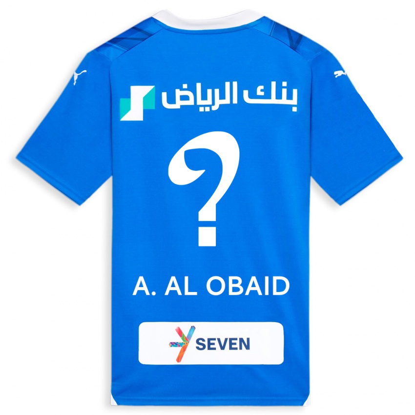 Kobiety Abdulrahman Al-Obaid #0 Niebieski Domowa Koszulka 2023/24 Koszulki Klubowe