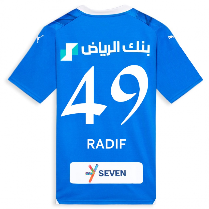 Kobiety Abdullah Radif #49 Niebieski Domowa Koszulka 2023/24 Koszulki Klubowe