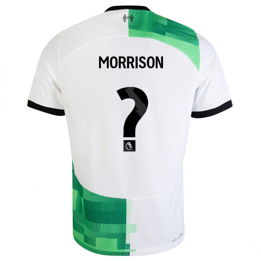 Kobiety Kieran Morrison #0 Biały Zielony Wyjazdowa Koszulka 2023/24 Koszulki Klubowe