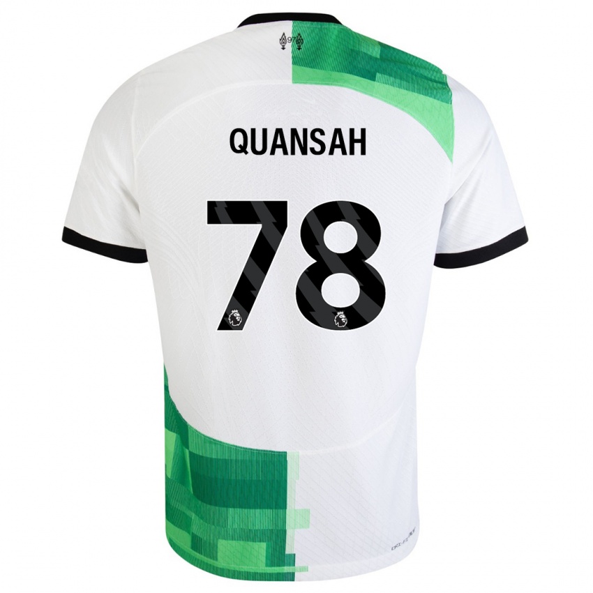 Kobiety Jarell Quansah #78 Biały Zielony Wyjazdowa Koszulka 2023/24 Koszulki Klubowe