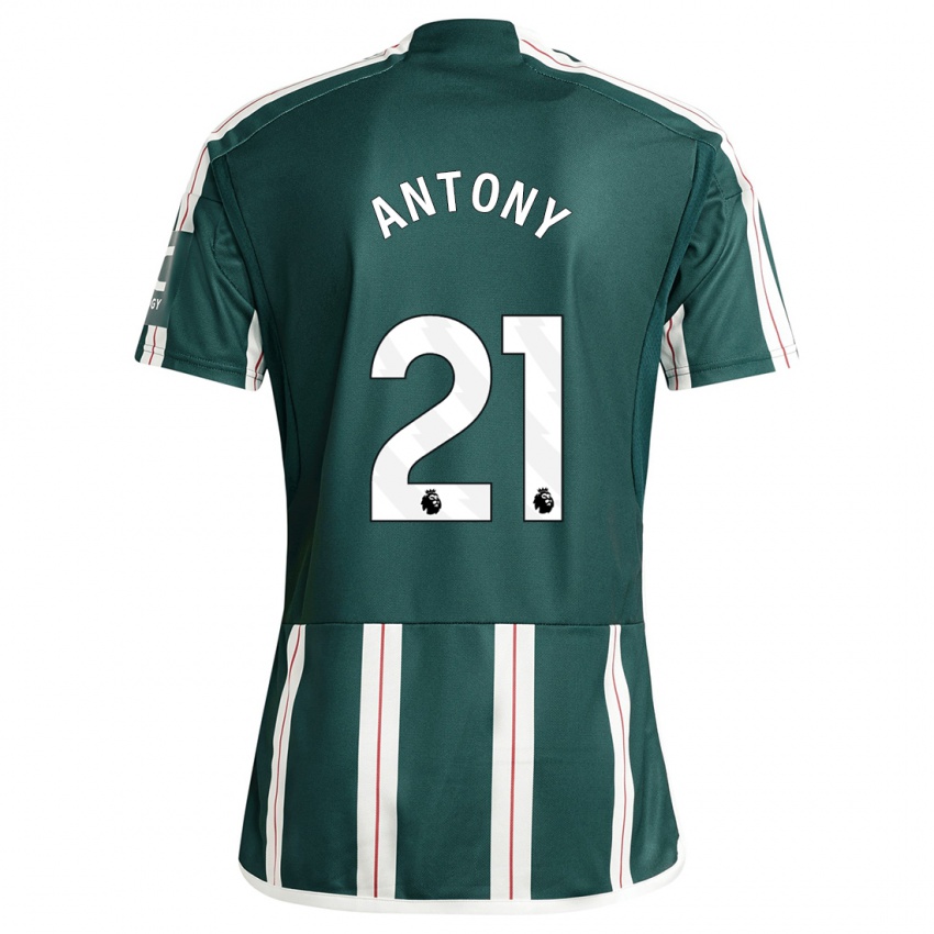 Kobiety Antony #21 Ciemnozielony Wyjazdowa Koszulka 2023/24 Koszulki Klubowe