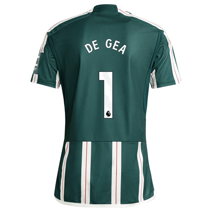 Kobiety David De Gea #1 Ciemnozielony Wyjazdowa Koszulka 2023/24 Koszulki Klubowe