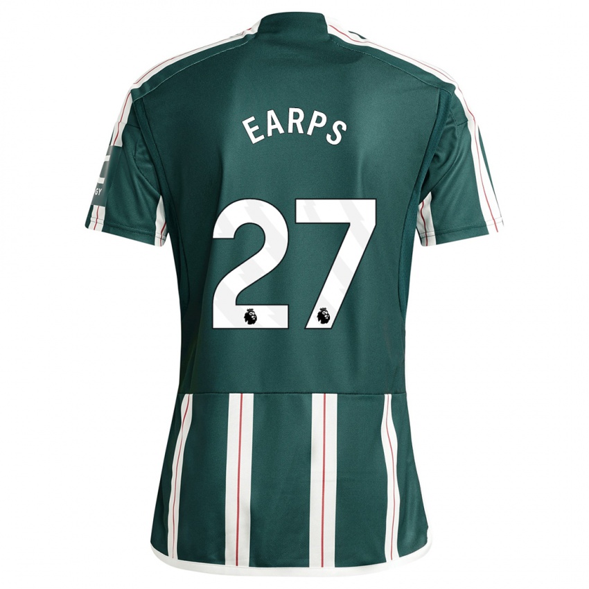 Kobiety Mary Earps #27 Ciemnozielony Wyjazdowa Koszulka 2023/24 Koszulki Klubowe