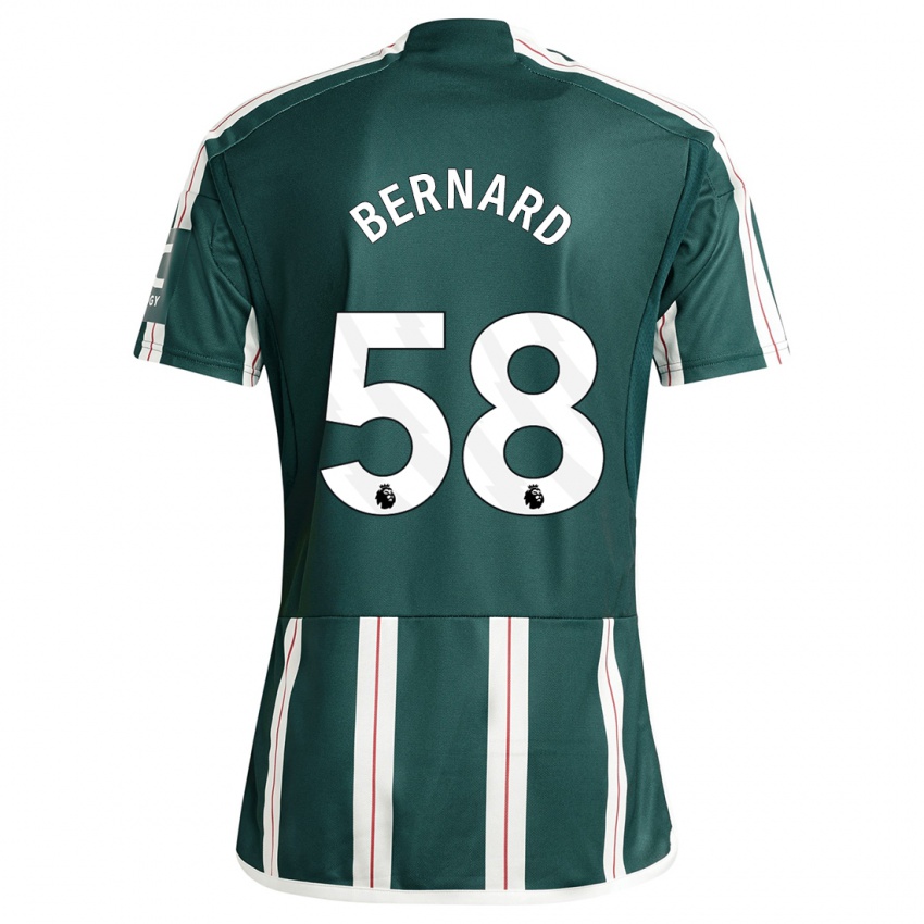 Kobiety Bernard #58 Ciemnozielony Wyjazdowa Koszulka 2023/24 Koszulki Klubowe