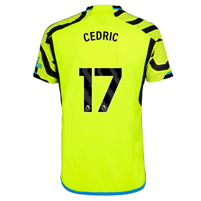Kobiety Cedric Soares #17 Żółty Wyjazdowa Koszulka 2023/24 Koszulki Klubowe