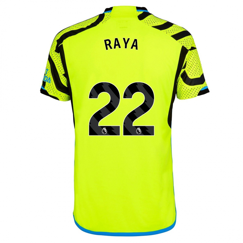 Kobiety David Raya #22 Żółty Wyjazdowa Koszulka 2023/24 Koszulki Klubowe
