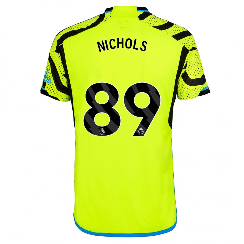 Kobiety Josh Nichols #89 Żółty Wyjazdowa Koszulka 2023/24 Koszulki Klubowe