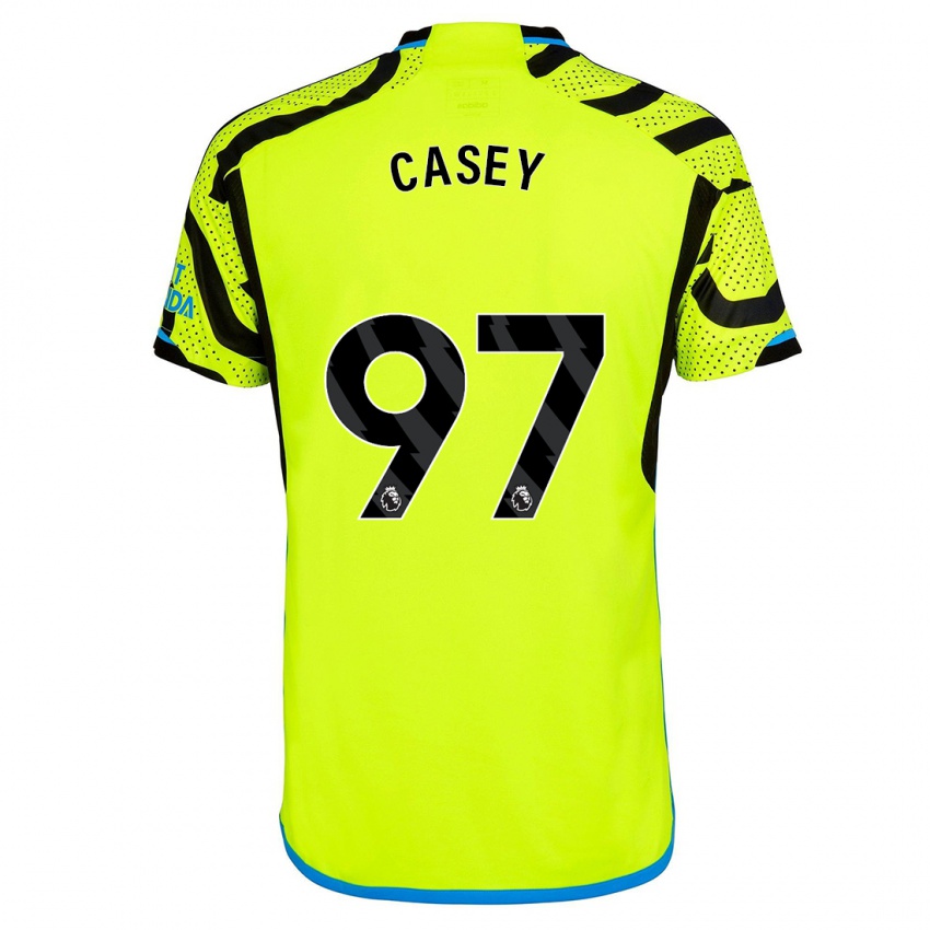 Kobiety Dan Casey #97 Żółty Wyjazdowa Koszulka 2023/24 Koszulki Klubowe